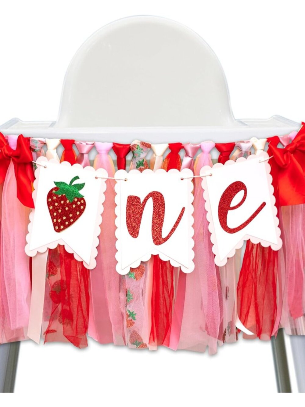 Strawberry First Birthday High Chair Banner Berry Birthday Banner